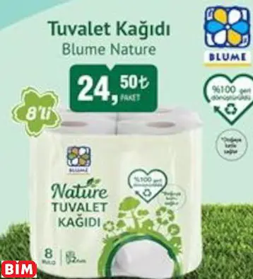 BLUME NATURE TUVALET KAĞIDI